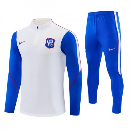 Chelsea Tréninkový Mikina Čtvrt Zip 2026-27 Bílá Chelsea Tréninkový Mikina Čtvrt Zip 2026-27 Bílá