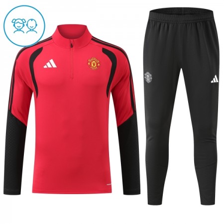 Manchester United Dětské Tréninkový Mikina Čtvrt Zip 2026-27 Červená