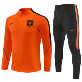 Nizozemsko Tréninkový Mikina Čtvrt Zip 2026-27 Oranžový