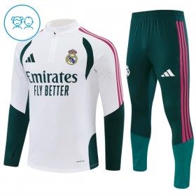 Real Madrid Dětské Tréninkový Mikina Čtvrt Zip 2026-27 Bílá