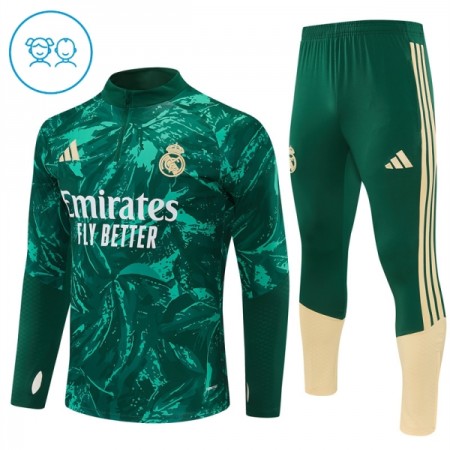 Real Madrid Dětské Tréninkový Mikina Čtvrt Zip 2026-27 Zelená Real Madrid Dětské Tréninkový Mikina Čtvrt Zip 2026-27 Zelená