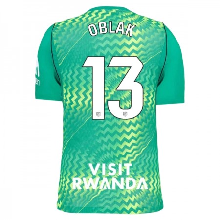 Fotbalové dres Atlético Madrid Oblak 13 Brankářské 2026-27 Zelená Krátký Rukáv Fotbalové dres Atlético Madrid Oblak 13 Brankářské 2026-27 Zelená Krátký Rukáv