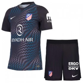 Fotbalový Komplet Atlético Madrid Brankářské Dětské 2026-27 Černá Krátký Rukáv (+ trenýrky)