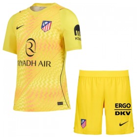 Fotbalový Komplet Atlético Madrid Brankářské Dětské 2026-27 Žlutá Krátký Rukáv (+ trenýrky)