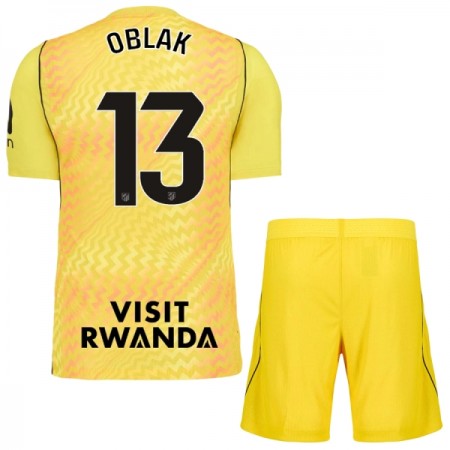 Fotbalový Komplet Atlético Madrid Oblak 13 Brankářské Dětské 2026-27 Žlutá Krátký Rukáv (+ trenýrky)