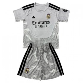 Fotbalový Komplet Real Madrid Brankářské Dětské 2026-27 Šedá Krátký Rukáv (+ trenýrky)