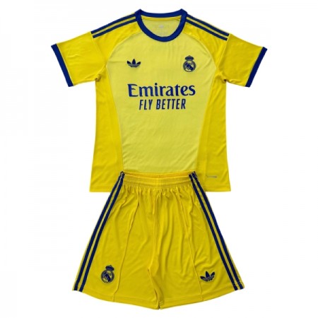 Fotbalový Komplet Real Madrid Brankářské Dětské 2026-27 Žlutá Krátký Rukáv (+ trenýrky)