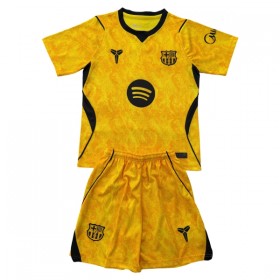 Fotbalový Komplet FC Barcelona Brankářské Dětské Venkovní 2026-27 Žlutá Krátký Rukáv (+ trenýrky)